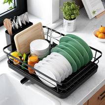 Kitsure Dish Drying Rack for Kitchen Counter Stainless Steel Sink Organization and Storage Essentials