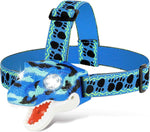 DX DA XIN Dinosaur Headlamp T-Rex LED Headlamps for Kids Flashlights Camping Gear - Dinosaur Toys for Boys Girls Toddlers Outdoor Toys for Kids Birthday Halloween Stocking Stuffers