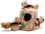outward hound hide-a-squirrel dog toy small plush puzzle 2-in-1 interactive squeaky
