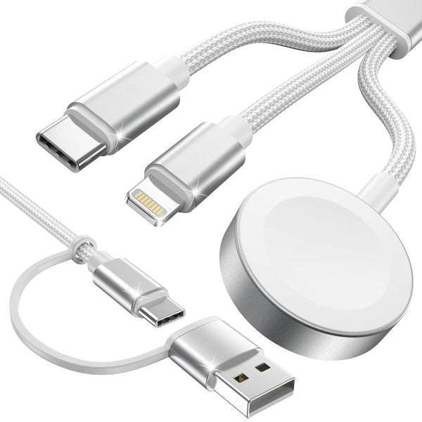 2026 Travel Essentials for Apple Watch Charger,Cruise Vacation Camping Essentials,iPhone Charger,Multi Charging Cable,3 in 2 Charging Docks for iWatch Series 11-2/Ultra,iPhone 17-12,Car