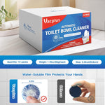 Vacplus Automatic Toilet Bowl Cleaner Tablets, Drop-In Tank Cleaner for Bathroom, Prevent Stains & Deodorize, Long-Lasting Cleaning Tabs, Easy-Use Freshener for Bowl & Tank, 12 Pack