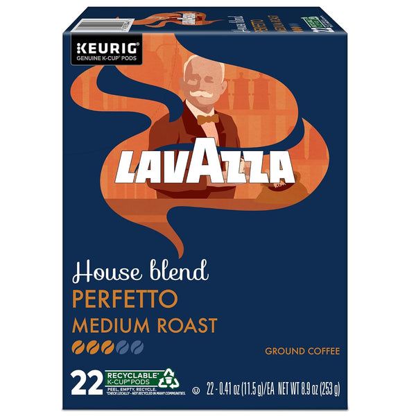 Lavazza House Blend Perfetto Single-Serve Keurig K-Cup Pods Medium Roast Coffee 88-Count Box