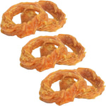 6-pack ultra chewy turkey tendon rings for dogs - premium all-natural hypoallergenic alternative to rawhide