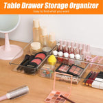 Clear Drawer Organizer Set for Kitchen and Office Storage