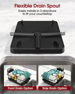 Stainless Steel Dish Rack with Drainboard for Kitchen Counter and Sink
