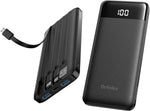 Orfeika Portable Phone Charger, 10000mAh Portable Charger 22.5W Fast Charging Power Bank with Built-in Cables, Travel Essential Battery Pack Compatible with iPhone, Samsung, Google, iPads, etc