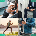 Cell phone card holder with stretchy fabric and self-adhesive sticker for back of phone
