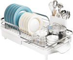 Expandable Stainless Steel Dish Drying Rack for Kitchen Counters