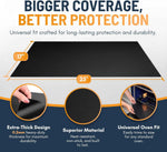Oven Liners for Bottom of Oven - 2 Pack Large Heavy Duty Mats, 17”x25” Non-Stick Reusable Liner for Electric, Gas, Toaster Ovens, Grills - BPA & PFOA Free Kitchen Accessory to Keep Oven Clean (Black)