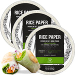 White Rice Paper Wrappers, 34 Sheets, Non-GMO, Gluten-Free, Low Carb, Vietnamese Rice Wraps