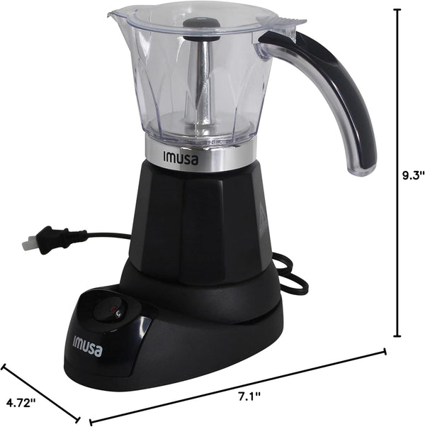 IMUSA 6 or 3 Cup Electric Espresso Maker for Coffee