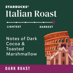 starbucks 18-oz italian roast dark roast ground coffee 100% arabica whole beans