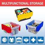 Akro-Mils 12 Gallon KeepBox Storage Container with Lid, Clear Plastic, 21.5 x 15.25 x 12.5 inches