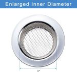 2 Pcs sink strainer for most kitchen sink drain basket, upgraded double-layer safe design