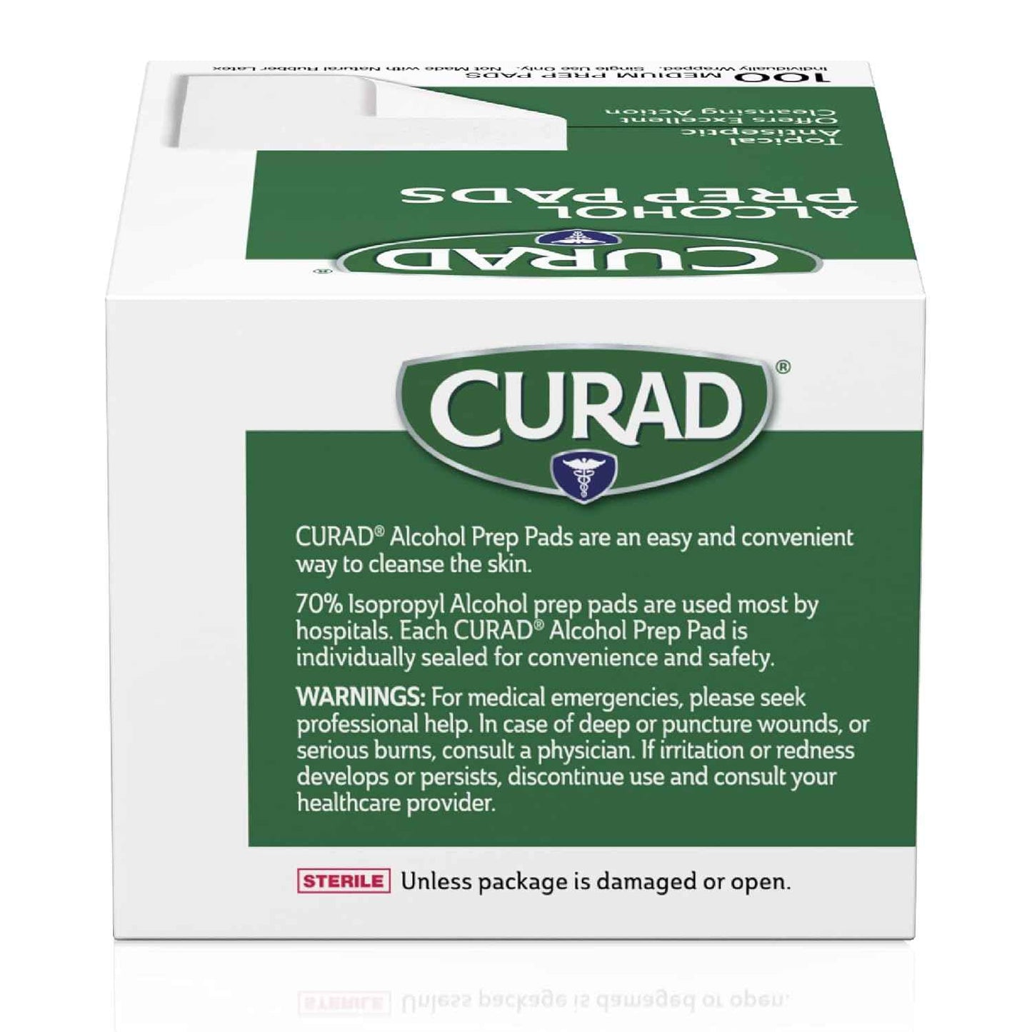 CURAD Alcohol Prep Pads (Pack of 4 Boxes) | 400 Pieces of Medium Isopropyl Wipes Individually Wrapped | First Aid Swabs for Cuts & Scrapes | Medical Pads for General Cleansing