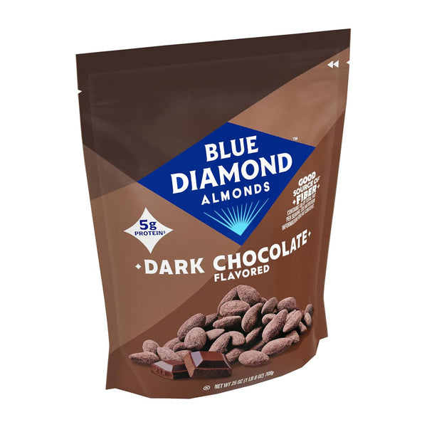 Blue Diamond Almonds, Oven Roasted Dark Chocolate Flavored Snack Nuts, 25 Oz Resealable Bag