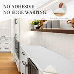 Beautysaid shelf and drawer liner for kitchen, non adhesive, waterproof, washable, thickened shelf paper protector (white, 12 in x 10 ft)