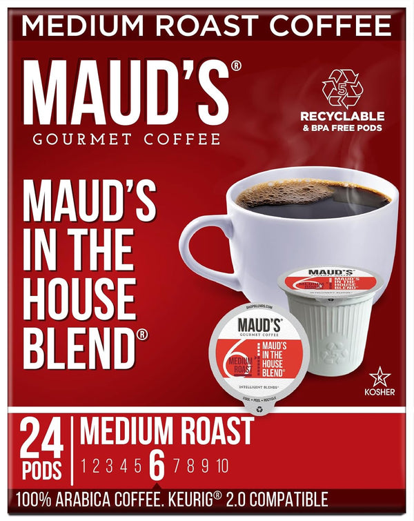 Maud's Original Coffee Pods Variety Pack, 80-count, 9 Assorted Roasts, Compatible with Keurig K Cups Maker
