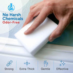 Premium Melamine Sponge Scrubber Pads - Extra Large, Thick & Long Lasting for Bathtub, Floor, Baseboard, Bathroom & Wall Cleaning