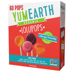 yumearth organic pops variety pack, 60 fruit flavored lollipops, allergy friendly, gluten free, non-gmo, vegan, no artificial dyes