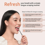 mastermedi 100 stainless steel tongue scraper for adults bad breath oral care