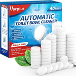 Vacplus Toilet Bowl Cleaner Tablets 20 PACK, Automatic Cleaners with Bleach, Slow-Releasing Toilet Tank Cleaners for Deodorizing & Descaling, Household Toilet Cleaners against Tough Stains