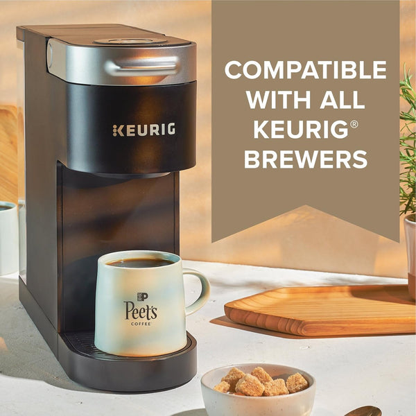Peet's Café Domingo Medium Roast 100% Arabica Coffee Keurig K-Cup Pods, 54 Count, recyclable, compostable