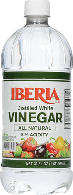 Iberia 1 Gallon All Natural Distilled White Vinegar, 5% Acidity for Cooking and Cleaning