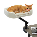 pawz road cat desk bed white 360° rotation adjustable supports up to 50 lbs