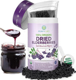 USDA Certified Organic Dried Elderberries 1lb Bulk Non Irradiated Non GMO Whole Black Elderberry