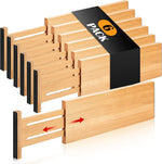 Adjustable bamboo drawer dividers for dresser organization
