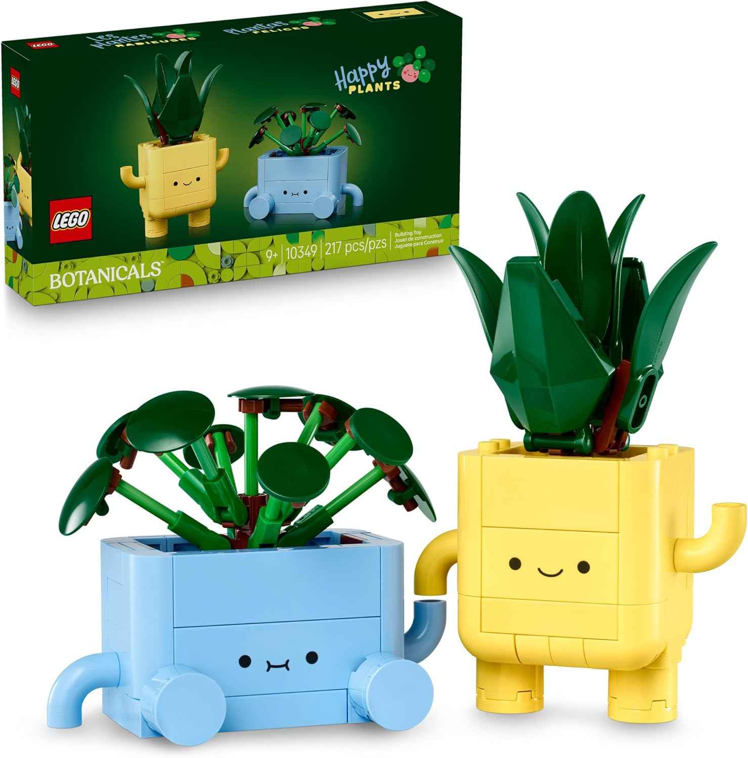 LEGO Botanicals Happy Plants Building Toys - Bedroom or Dorm Room Decor for Girls, Boys, & Adults, Desk or Shelf Display - Stocking Stuffers & Gift for Christmas - 10349
