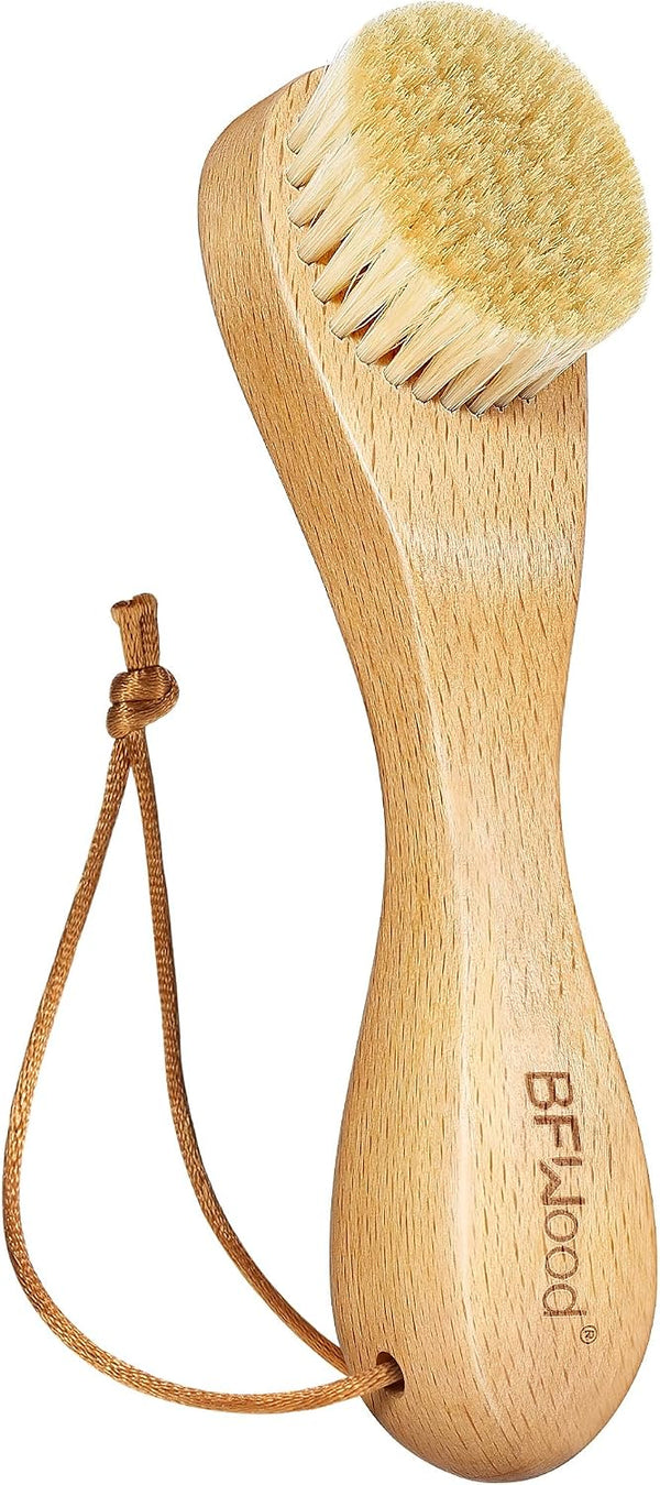 Laundry Stain Brush, Natural Soft Boar Bristles, Removes Tough Stains from Delicate Fabrics Like Knits, Cotton, and Linens, Gentle on Fabrics, No Damage
