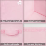 Storage Cube Organizer 6 Pack Pink Fabric Bins for Shelves Closet