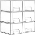Clear Stackable Storage Drawers for Home Organization