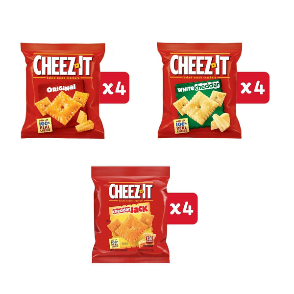 Cheez-It Cheese Crackers Variety Pack 12.1oz Box 12 Packs