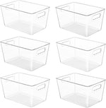 Clear Pantry Organizer Bins for Kitchen and Bathroom Storage