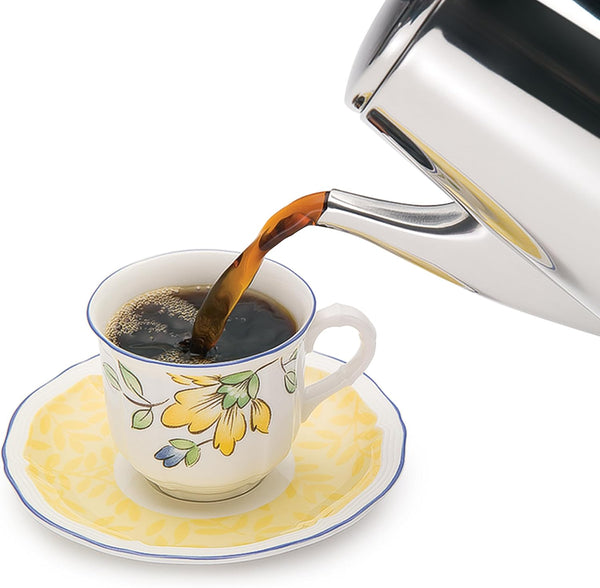 Presto 02811 Stainless Steel Electric Coffee Percolator for 12-Cups with Easy-Pour Spout and Stay-Cool Handle