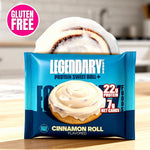 Legendary Foods Cinnamon Roll Protein Bars - Gluten-Free, Low Carb, 10-Pack