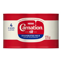 Nestlé Carnation Evaporated Milk Canned with Vitamin D, 4 Pack, 12 fl oz