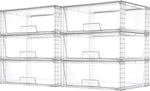 Vtopmart 2 Pack Large Stackable Storage Drawers for Bathroom Closet and Kitchen Pantry