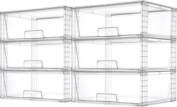 Vtopmart 2 Pack Large Stackable Storage Drawers for Bathroom Closet and Kitchen Pantry