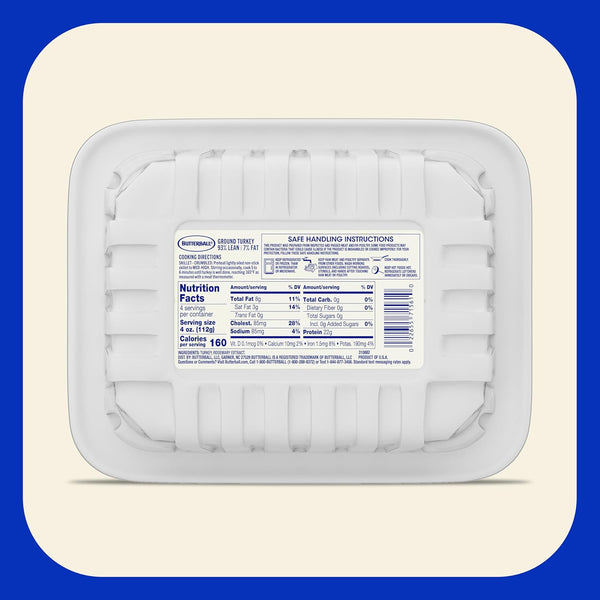 Butterball, Fresh All Natural 93%/7% Lean Ground Turkey, 1 lb