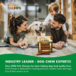 Pork Chomps Roasted Pork Skin Dog Chews, 6-inch Twists, 100% Rawhide Free, 15 Count