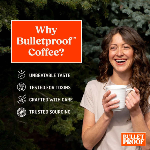 Bulletproof Original Medium-Roast Single-Serve Coffee Pods, 24 Count, 100% Arabica Beans