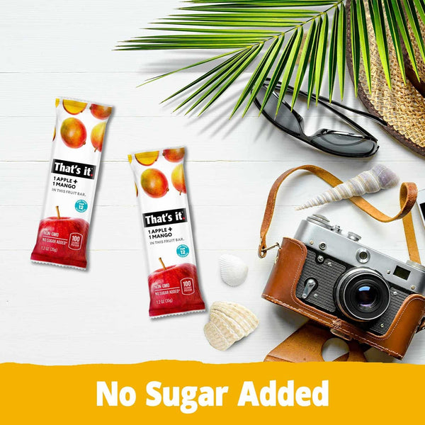 That's It Fruit Bars Variety Pack, 20 Pack, 100% Natural Fruit Snacks, Gluten-Free, Vegan & Low Carb
