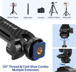 Universal Smartphone Tripod Mount with 360° Rotation and 180° Tilt