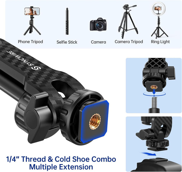 Universal Smartphone Tripod Mount with 360° Rotation and 180° Tilt