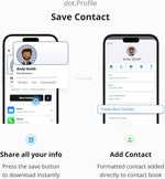 dot.card - digital business card for networking - tap compatible with iphone and android in black