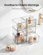 Clear Stackable Storage Drawers for Home Organization